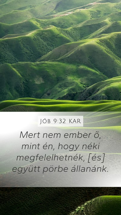 Jób 9:32 KAR Bible Verse Image