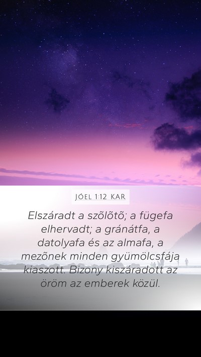 Jóel 1:12 KAR Bible Verse Image