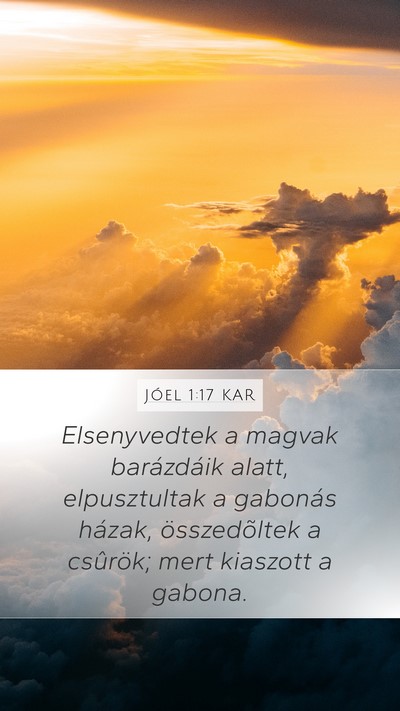 Jóel 1:17 KAR Bible Verse Image