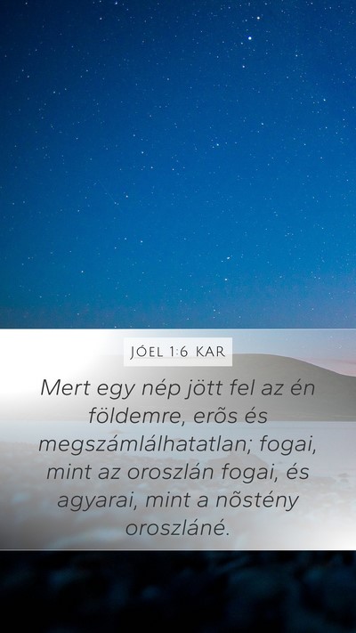Jóel 1:6 KAR Bible Verse Image