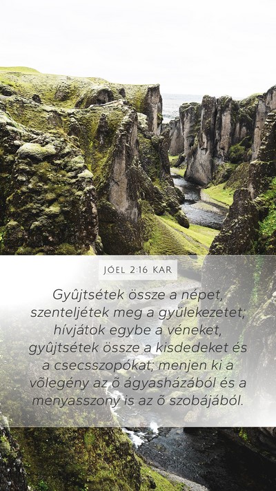 Jóel 2:16 KAR Bible Verse Image