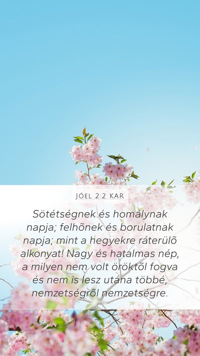 Jóel 2:2 KAR Bible Verse Image