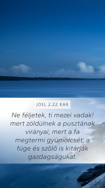 Jóel 2:22 KAR Bible Verse Image