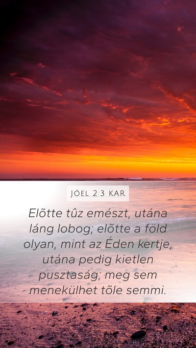Jóel 2:3 KAR Bible Verse Image
