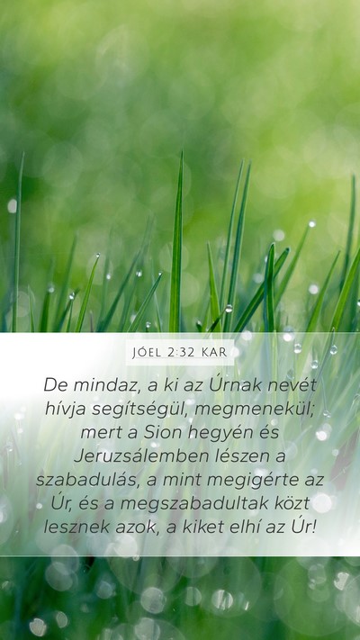 Jóel 2:32 KAR Bible Verse Image