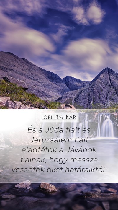 Jóel 3:6 KAR Bible Verse Image