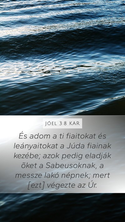 Jóel 3:8 KAR Bible Verse Image