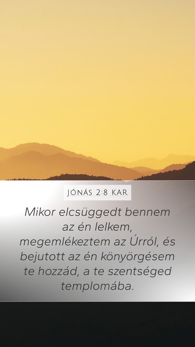 Jónás 2:8 KAR Bible Verse Image