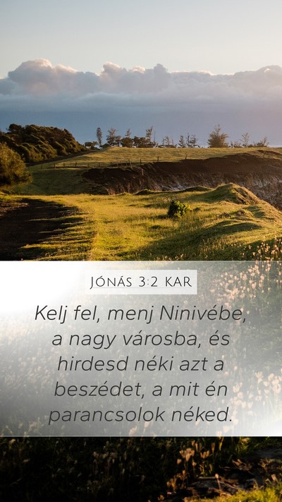Jónás 3:2 KAR Bible Verse Image