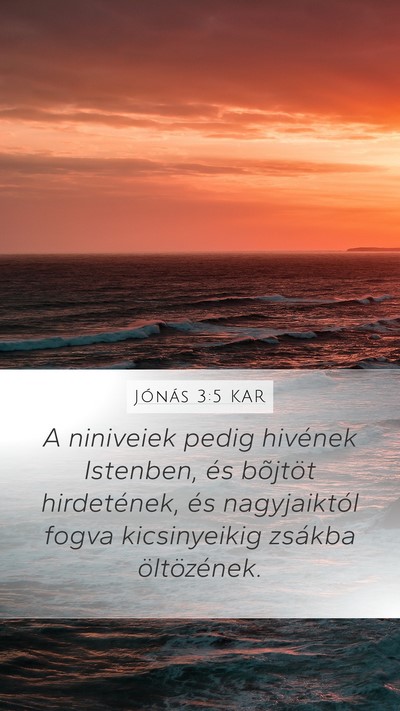 Jónás 3:5 KAR Bible Verse Image