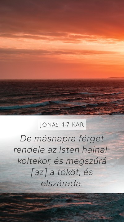 Jónás 4:7 KAR Bible Verse Image