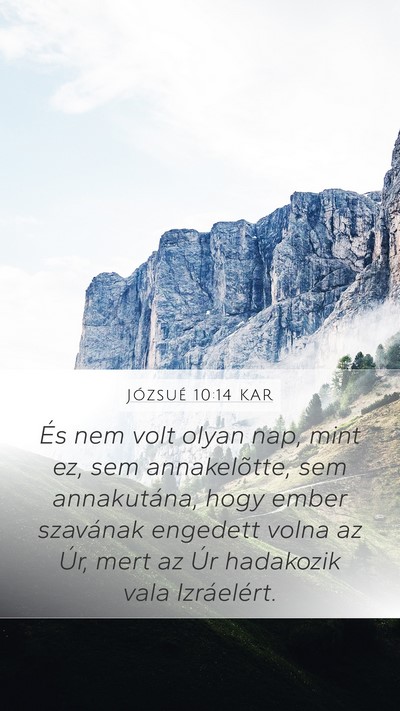 Józsué 10:14 KAR Bible Verse Image