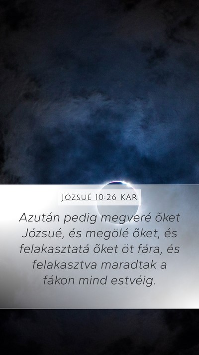 Józsué 10:26 KAR Bible Verse Image