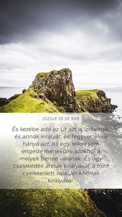 Józsué 10:30 KAR Bible Verse Image