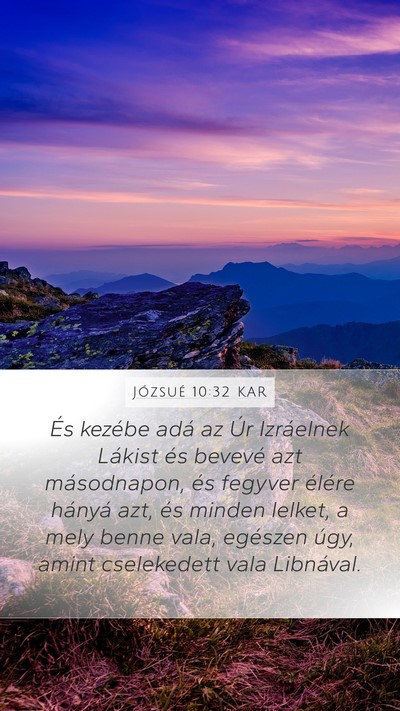 Józsué 10:32 KAR Bible Verse Image