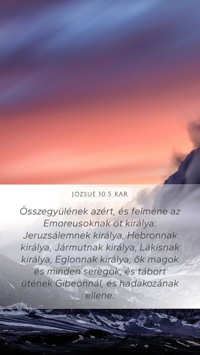 Józsué 10:5 KAR Bible Verse Image