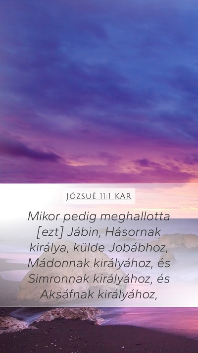 Józsué 11:1 KAR Bible Verse Image