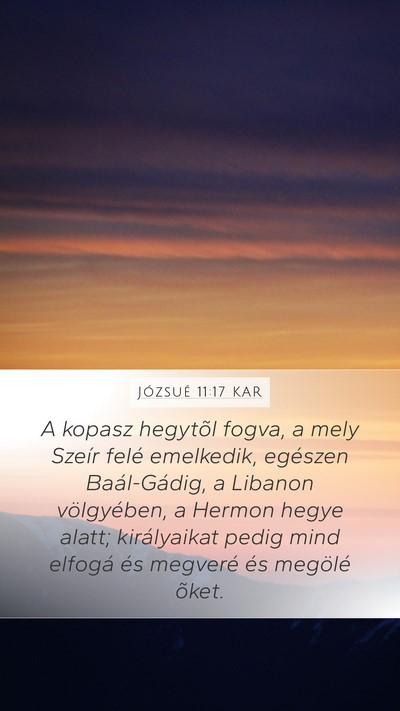 Józsué 11:17 KAR Bible Verse Image