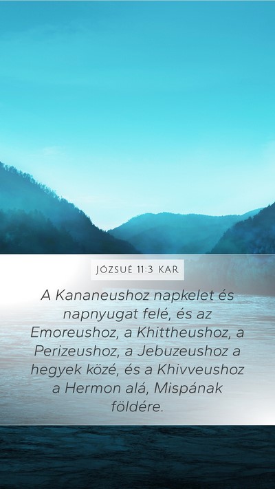 Józsué 11:3 KAR Bible Verse Image