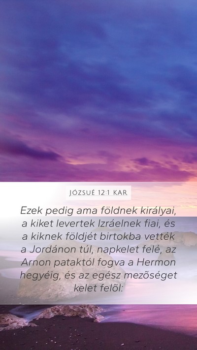 Józsué 12:1 KAR Bible Verse Image
