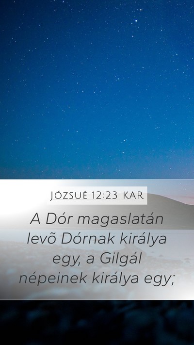 Józsué 12:23 KAR Bible Verse Image