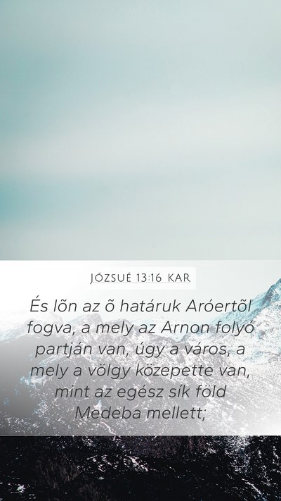 Józsué 13:16 KAR Bible Verse Image