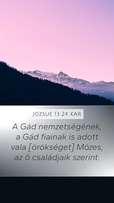 Józsué 13:24 KAR Bible Verse Image