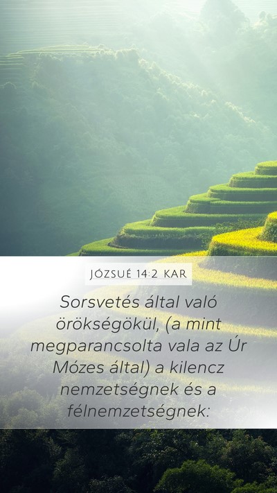 Józsué 14:2 KAR Bible Verse Image