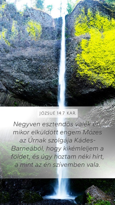 Józsué 14:7 KAR Mobile Phone Wallpaper - Negyven esztendõs valék én, mikor elküldött - Mobile Bible Verse Wallpaper
