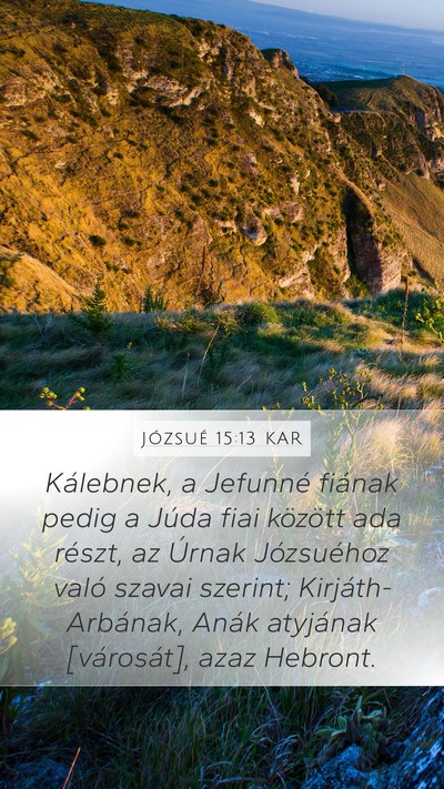 Józsué 15:13 KAR Bible Verse Image