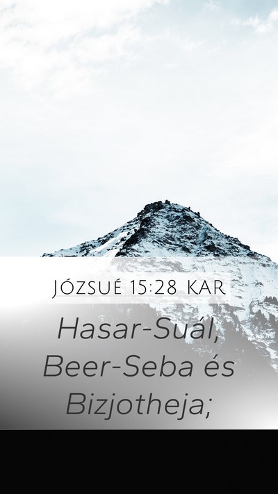 Józsué 15:28 KAR Bible Verse Image