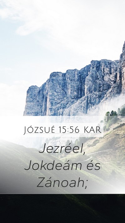 Józsué 15:56 KAR Bible Verse Image