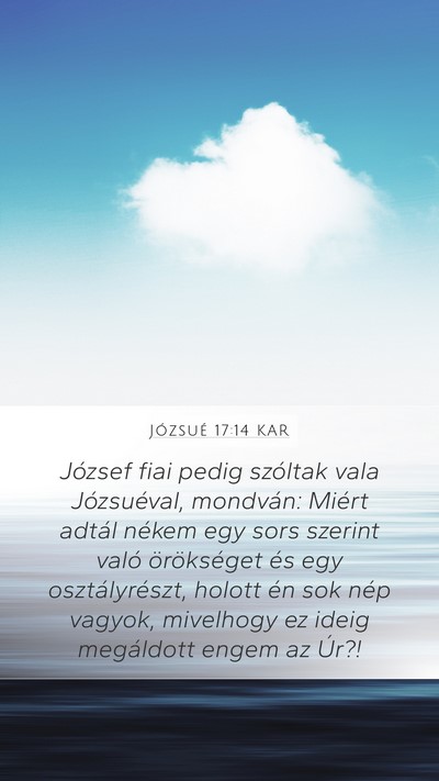 Józsué 17:14 KAR Bible Verse Image