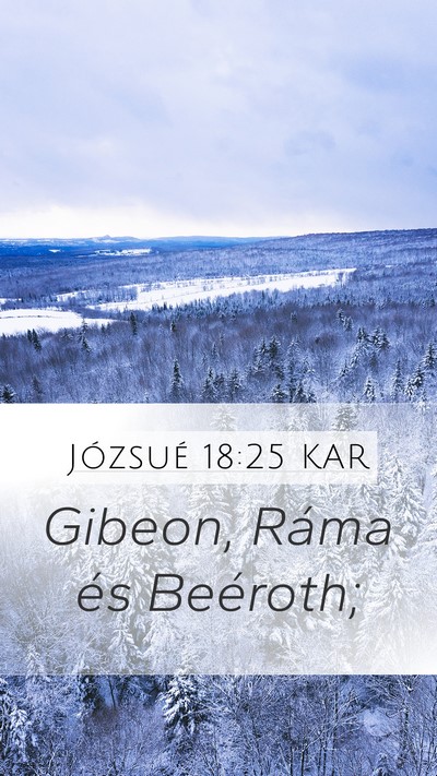 Józsué 18:25 KAR Bible Verse Image