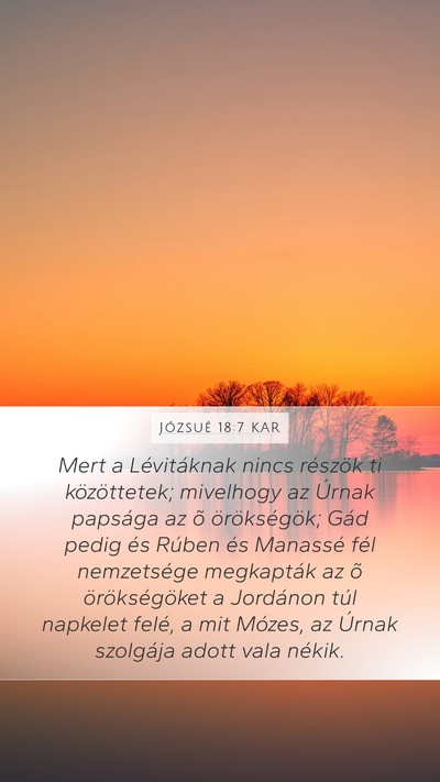 Józsué 18:7 KAR Bible Verse Image