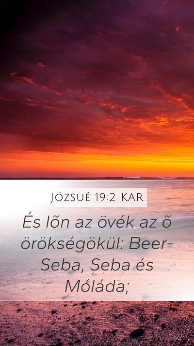 Józsué 19:2 KAR Bible Verse Image