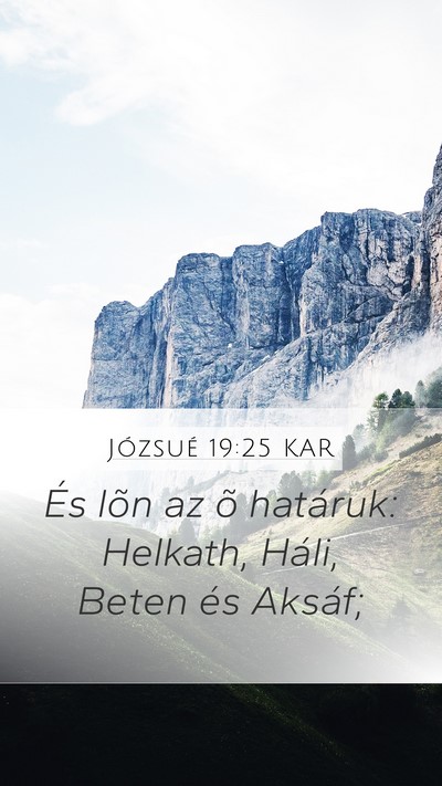 Józsué 19:25 KAR Bible Verse Image