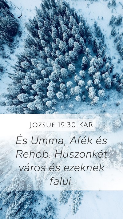 Józsué 19:30 KAR Bible Verse Image
