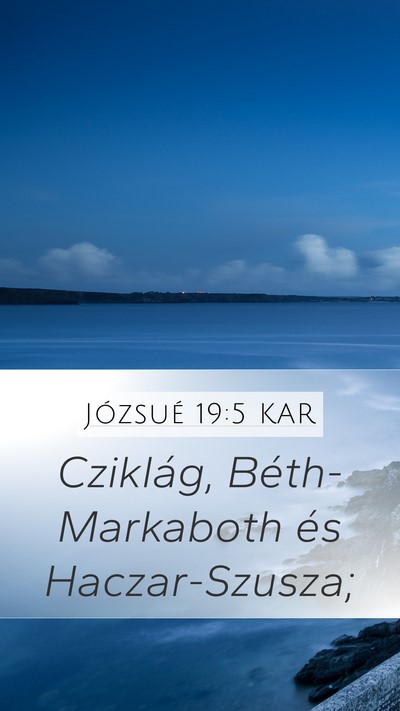 Józsué 19:5 KAR Bible Verse Image