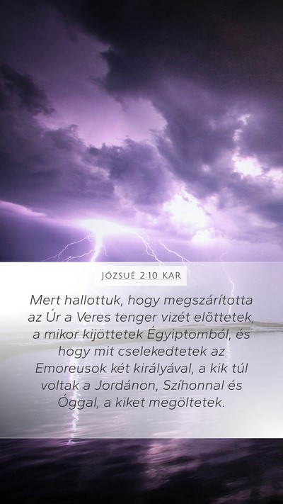 Józsué 2:10 KAR Bible Verse Image
