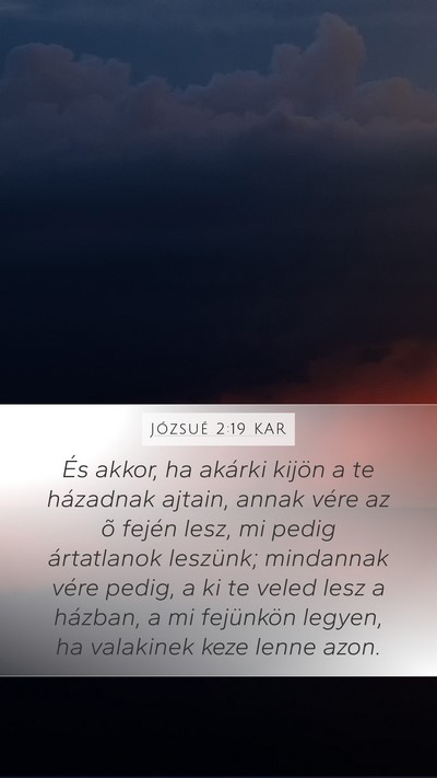 Józsué 2:19 KAR Bible Verse Image