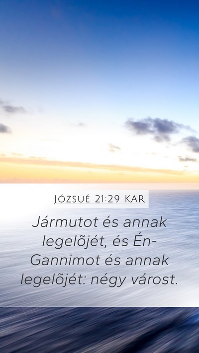 Józsué 21:29 KAR Bible Verse Image