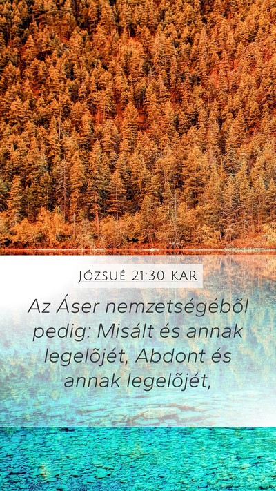 Józsué 21:30 KAR Bible Verse Image