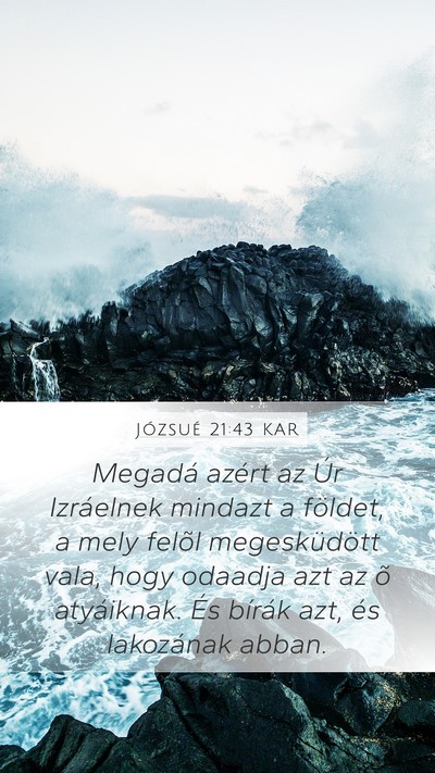 Józsué 21:43 KAR Bible Verse Image