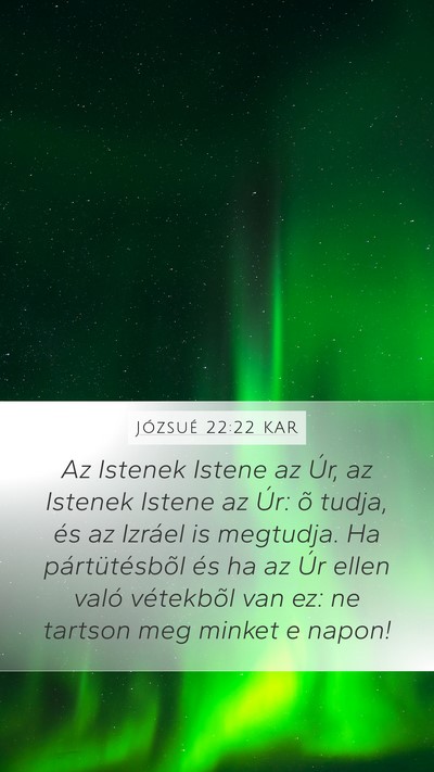 Józsué 22:22 KAR Bible Verse Image