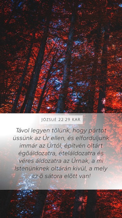 Józsué 22:29 KAR Bible Verse Image