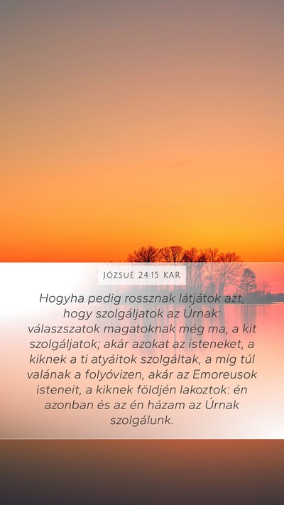 Józsué 24:15 KAR Bible Verse Image
