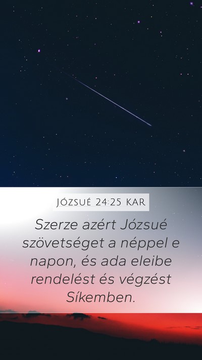 Józsué 24:25 KAR Bible Verse Image