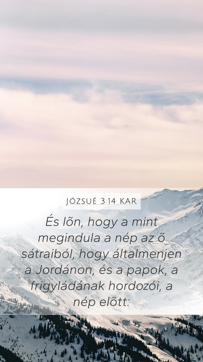 Józsué 3:14 KAR Bible Verse Image