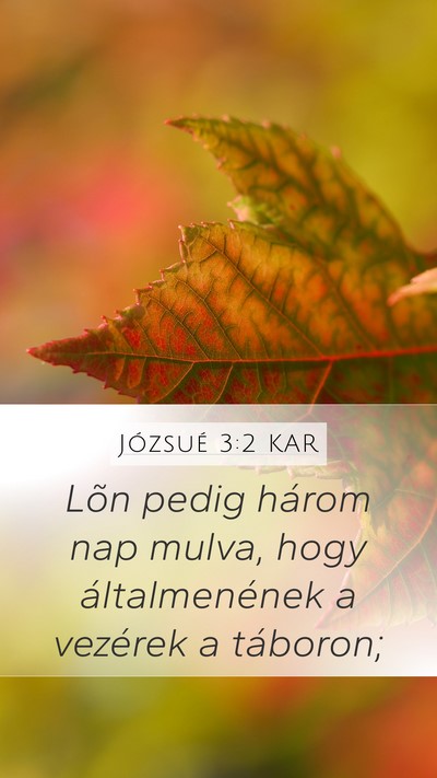 Józsué 3:2 KAR Bible Verse Image